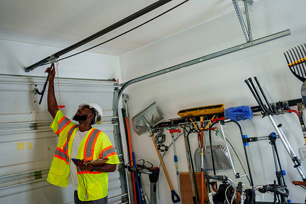 Professional Garage Door Panel Replacement technician working in San Marcos, TX